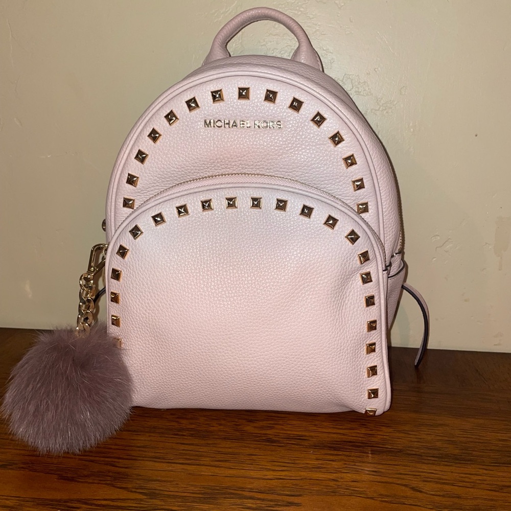 Michael Kors Blush Backpack with Gold Studs - Picture 5 of 9